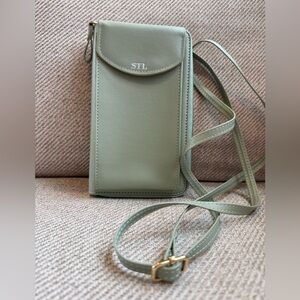 Sage Green Crossbody Phone Wallet